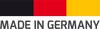 Obraz przedstawia napis 'MADE IN GERMANY' umieszczony poniżej niemieckiej flagi w barwach czarnej, czerwonej i złotej.