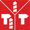 Obraz przedstawia logo na czerwonym tle ze stylizowanymi literami 'T' i 'I'.