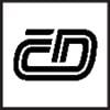 Logo składające się z dwóch stylizowanych, wzajemnie zazębiających się liter 'CD' w kolorze białym na czarnym tle.