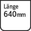 Długość 640 mm mieści się w prostokątnym polu.