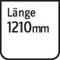 'Symbol pokazuje tekst: Długość 1210 mm'