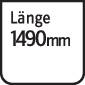 'Prostokąt z tekstem: Długość 1490 mm'