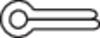 Prosty czarno-biały symbol z uchwytem po lewej stronie, przypominający sylwetkę klucza płaskiego lub klucza nastawnego.