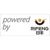 Napis 'Powered by Rifeng' jest wyświetlany szarym tekstem obok logo o pomarańczowo-czarnym designie, które prezentuje nazwę marki 'Rifeng'.