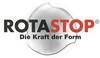 Logo 'ROTASTOP' z hasłem 'Siła formy'. Projekt przedstawia stylizowaną formę w tle.