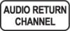 Obraz przedstawia czarny obszar z rozmytym wyświetlaczem tekstu. Prawdopodobnie widnieje tam napis 'AUDIO RETURN CHANNEL'.