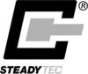 Czarne 'C' z szarym poziomym paskiem pośrodku, powyżej zarejestrowany znak towarowy ®. Poniżej napis 'STEADYTEC'.