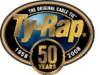 Logo 'Ty-Rap: Oryginalna Opaska Kablowa' z '50 lat', lata 1958-2008.