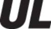 Logo z literami 'UL' w grubej, czarnej czcionce.