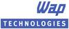 Logo 'Wap Technologies' w niebieskim kolorze.