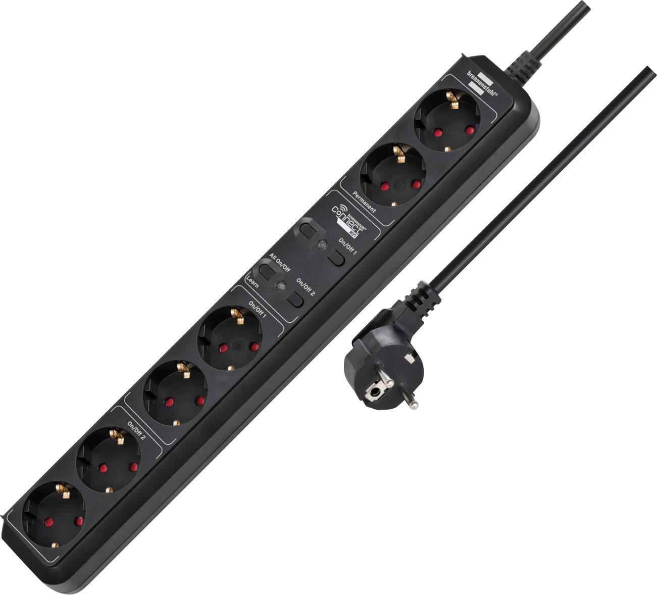 Brennenstuhl 1159760946 Multipresa Nero Schuko 1 pz.