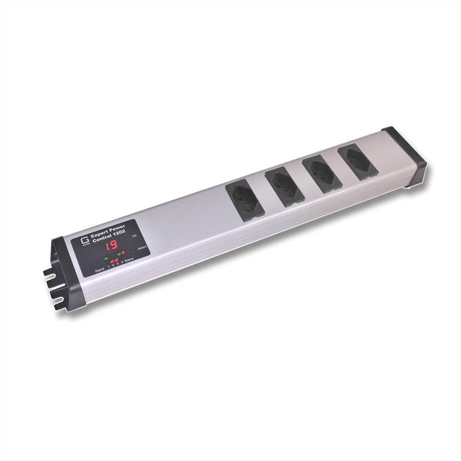 GUDE 1202-3 Stopcontact Zwart, Grijs