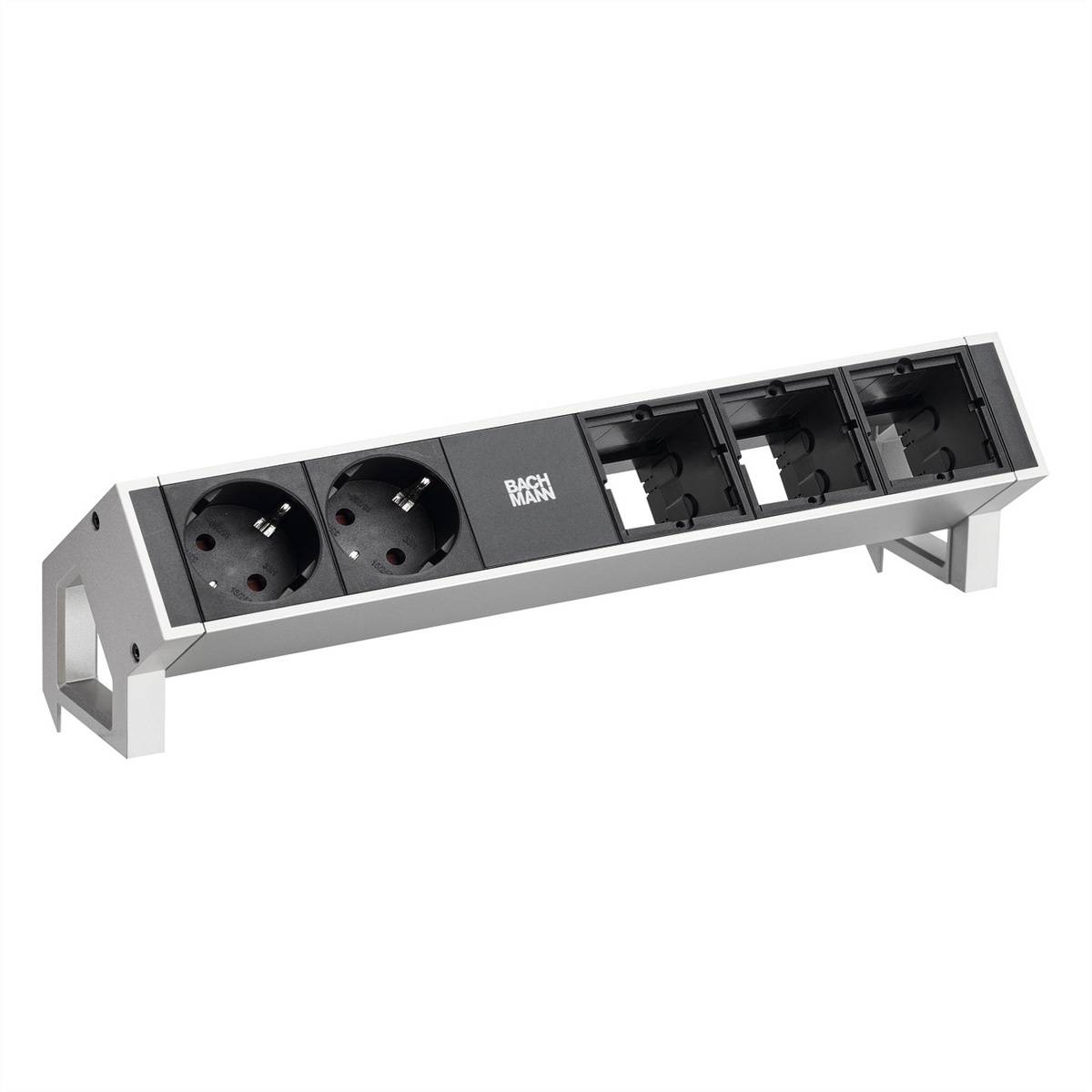 Bachmann 902.4860 Stekkerdoosmodule zonder schakelaar Zilver (metallic) 0.20 m