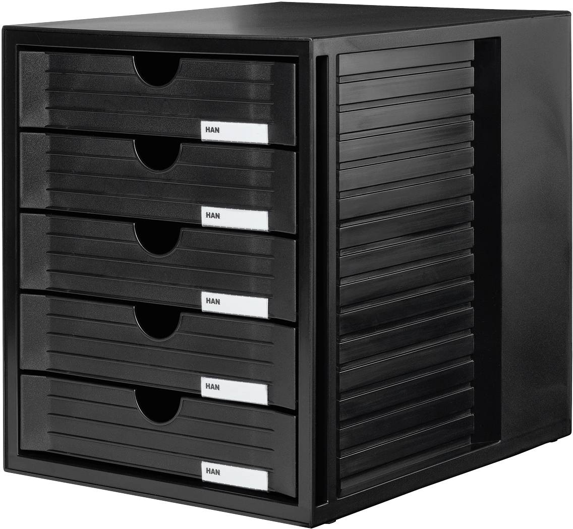 HAN Systembox 1450-13 Ladebox Zwart DIN A4, DIN C4 Aantal lades: 5