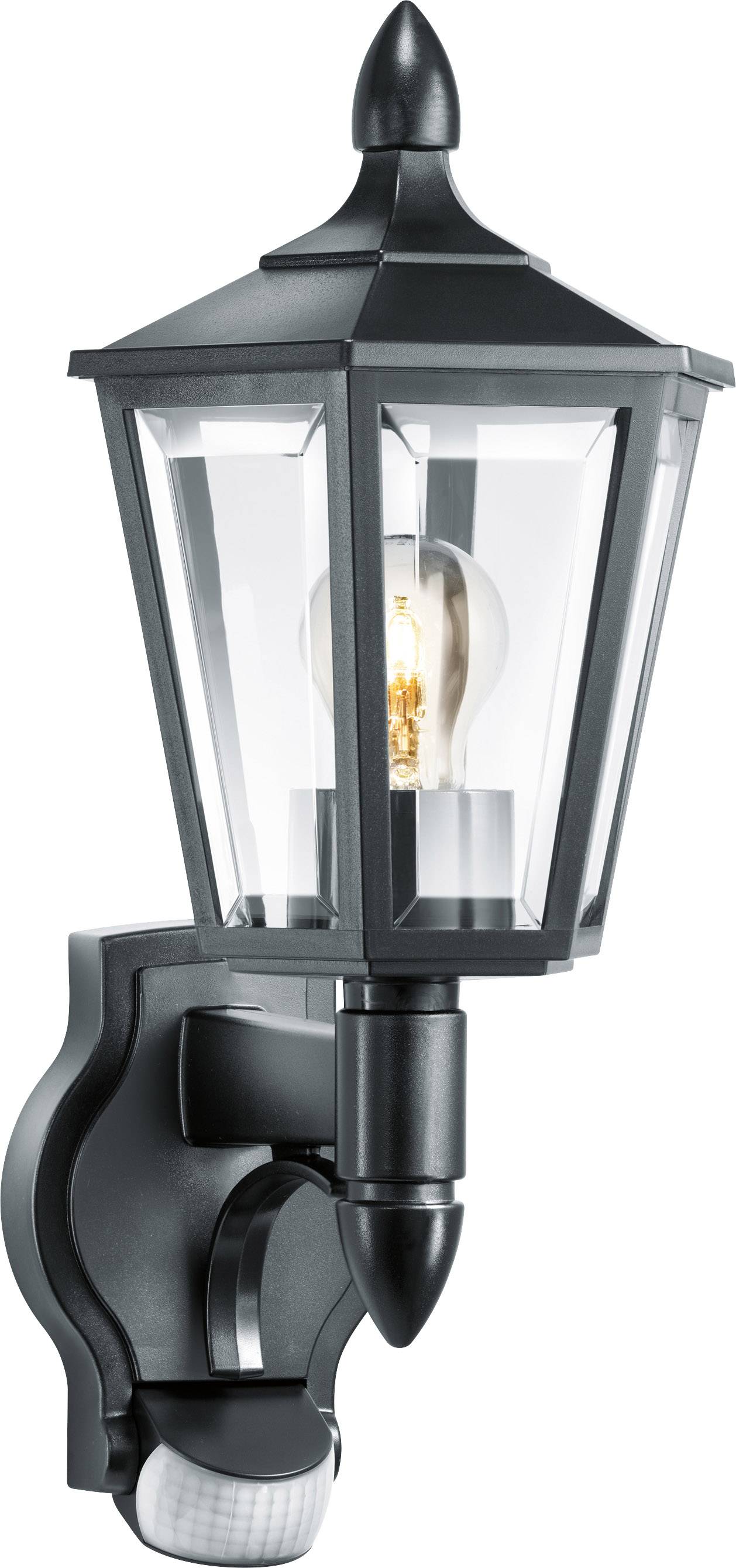 Steinel L 15 S 617813 Buitenlamp met bewegingsmelder (wand) Spaarlamp, LED E27 60 W Zwart