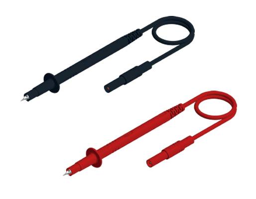 Hirschmann Test & Measurement PL 2600 S SET Veiligheidsmeetsnoerenset Banaanstekker 4 mm Testpunt 1.00 m Zwart, Rood 1 stuk(s)