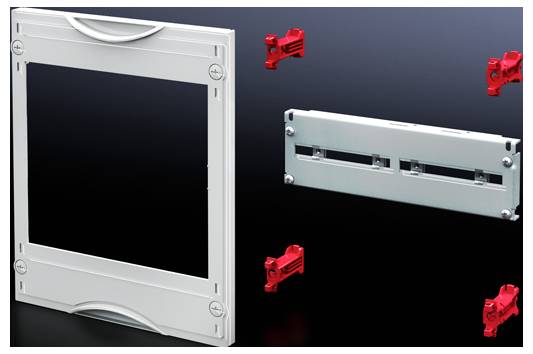 Rittal SV 9666.410 Zekeringslastscheiderstroken-module Afsluitbaar Plaatstaal Grijs-wit (RAL 7035) (b x h) 250 mm x 450 mm 1 stuk(s) Piece