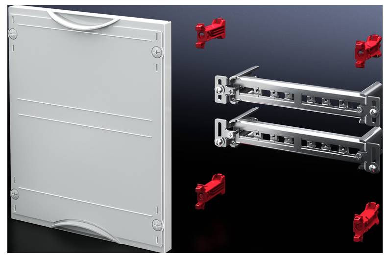 Rittal SV 9666.430 Vermogensschakelaar-module Afsluitbaar Plaatstaal Grijs-wit (RAL 7035) (b x h) 250 mm x 300 mm 1 stuk(s) Piece