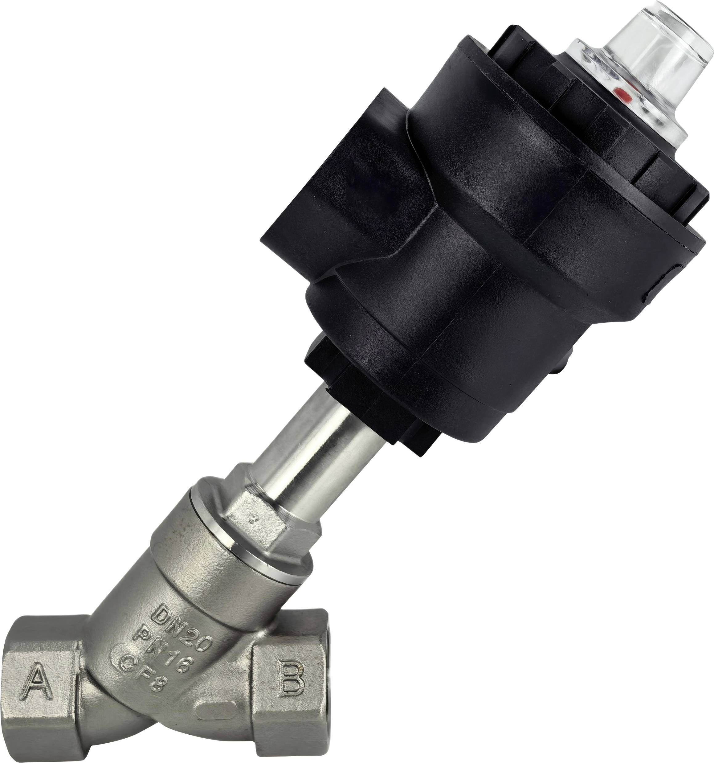 TRU COMPONENTS Luchtgestuurd ventiel TC-14215240 TC-TPV101PX2050NCS Materiaal (behuizing) RVS Afdichtmateriaal PFTE 1 stuk(s)
