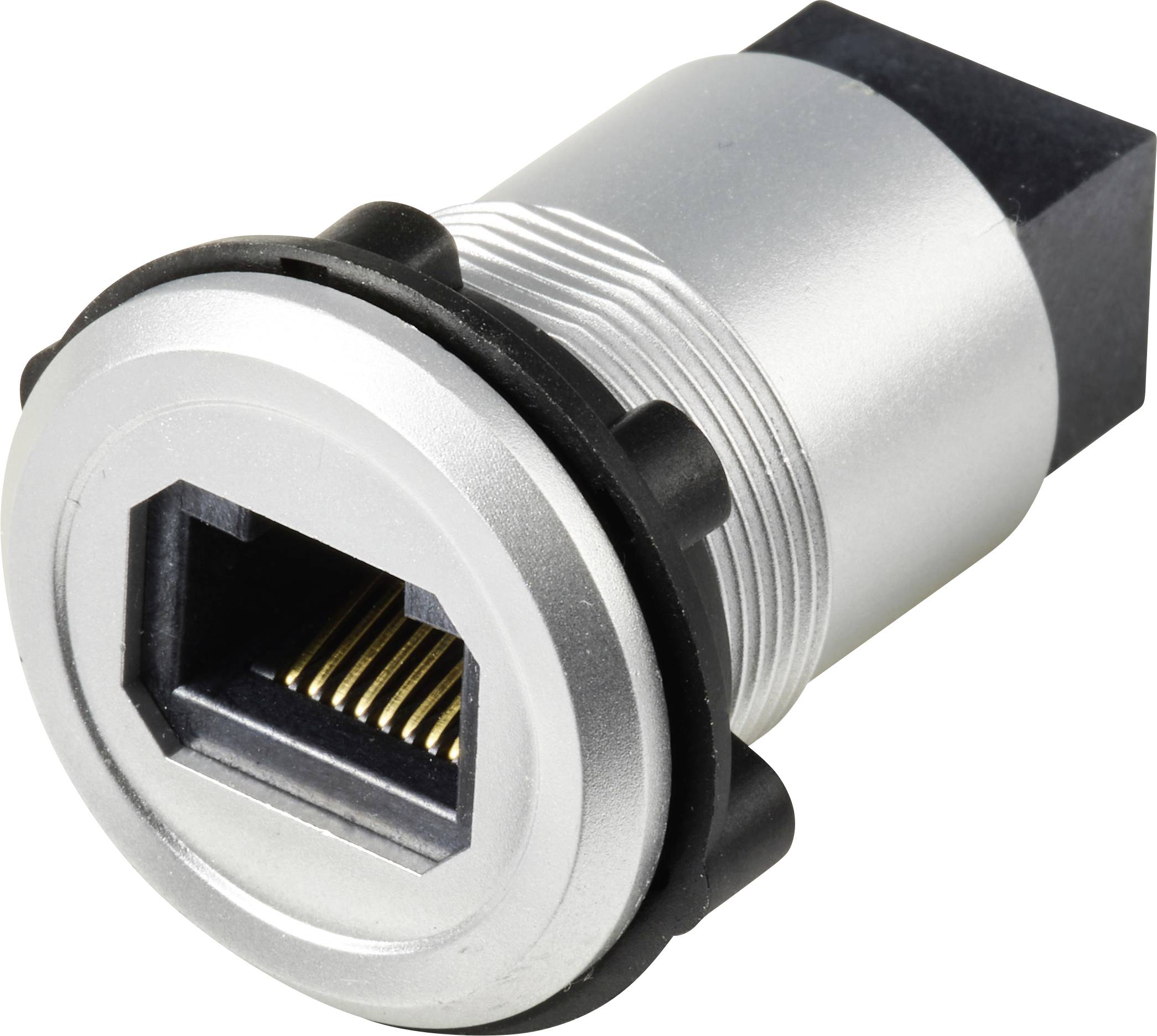 TRU COMPONENTS RJ45/CAT5 inbouwbus, bus/bus, kunststof, zilver TC-14378444 Bus RJ45/CAT5 inbouwbus Zilver 1 stuk(s)