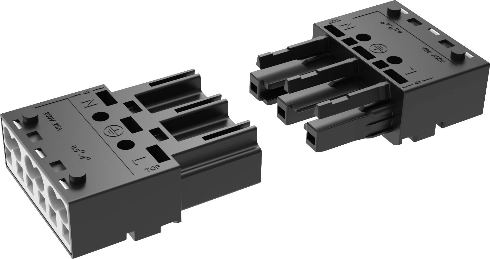 Degson DGBSC-PG03M/4-06P-1Y-03Z(H) Connectorset Flexibel: 0.5-4 mm&sup2; Massief: 0.5-4 mm&sup2; Aantal polen: 3 2 stuk(s) Zwart