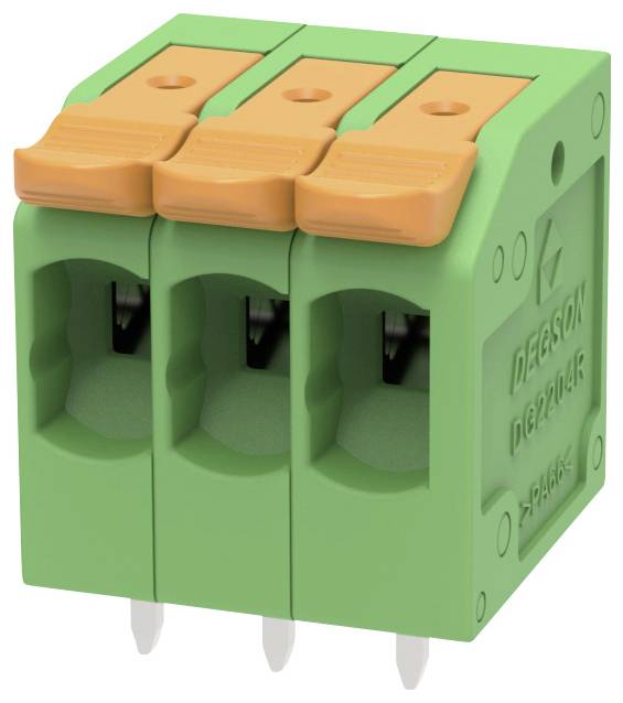 Degson DG2204R-5.0-03P-14-100Z(H) Klemblok Flexibel: 0.2-4 mm&sup2; Massief: 0.2-4 mm&sup2; Aantal polen: 3 1 stuk(s) Groen