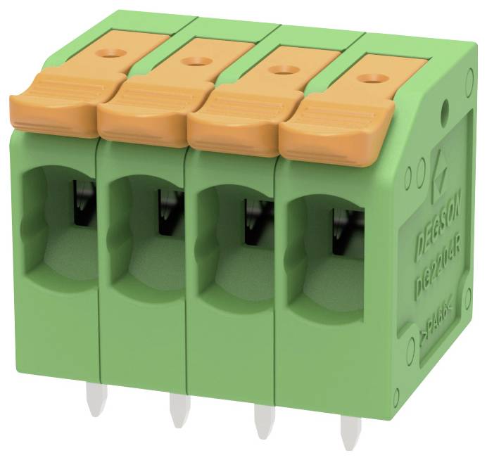 Degson DG2204R-5.0-04P-14-100Z(H) Klemblok Flexibel: 0.2-4 mm&sup2; Massief: 0.2-4 mm&sup2; Aantal polen: 4 1 stuk(s) Groen