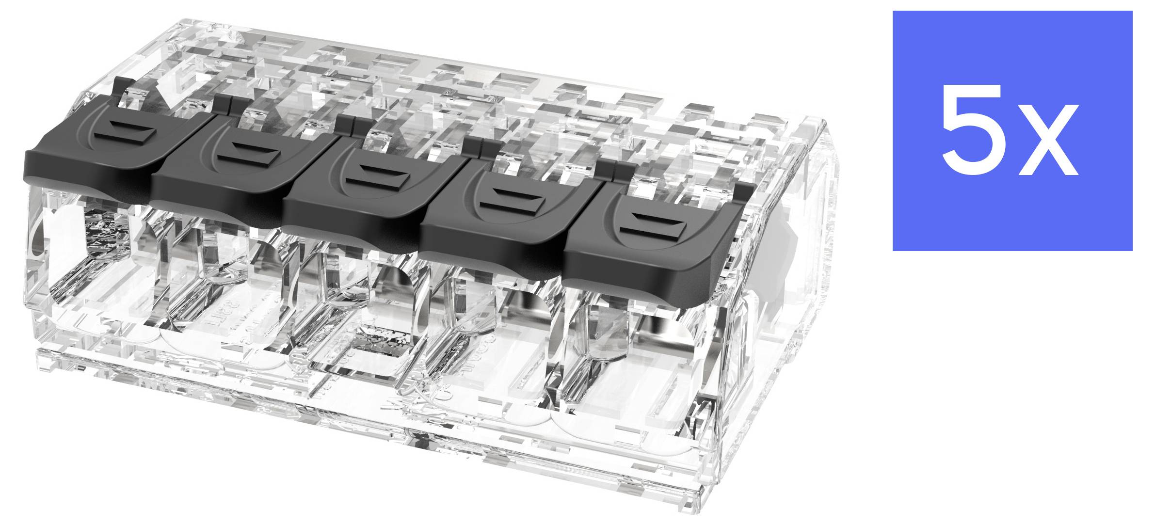 Degson DGBSC-SG01/4-05P (17-306ZH) Verbindingsklem Flexibel: 0.2-4 mm&sup2; Massief: 0.2-4 mm&sup2; Aantal polen: 5 5 stuk(s) Zwart
