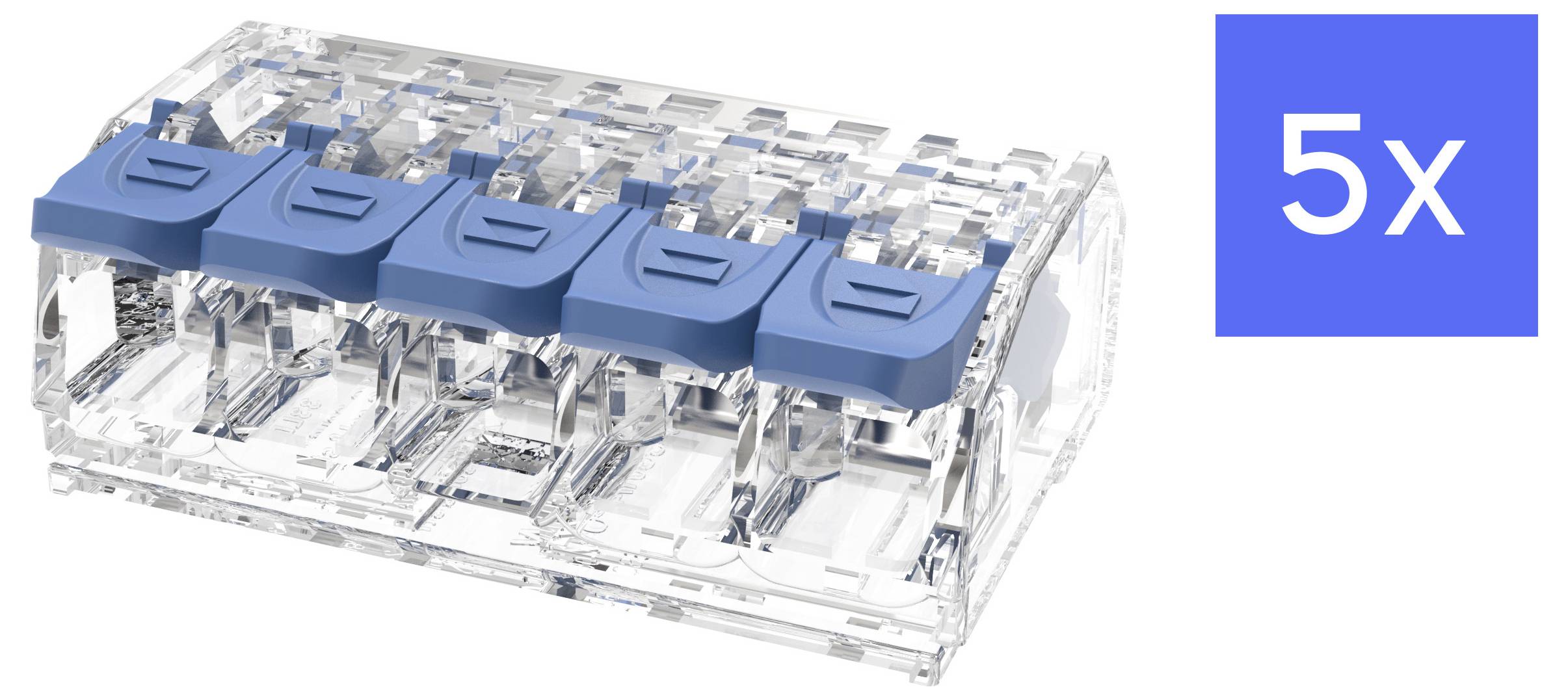 Degson DGBSC-SG01/4-05P (17-304ZH) Verbindingsklem Flexibel: 0.2-4 mm&sup2; Massief: 0.2-4 mm&sup2; Aantal polen: 5 5 stuk(s) Blauw Piece
