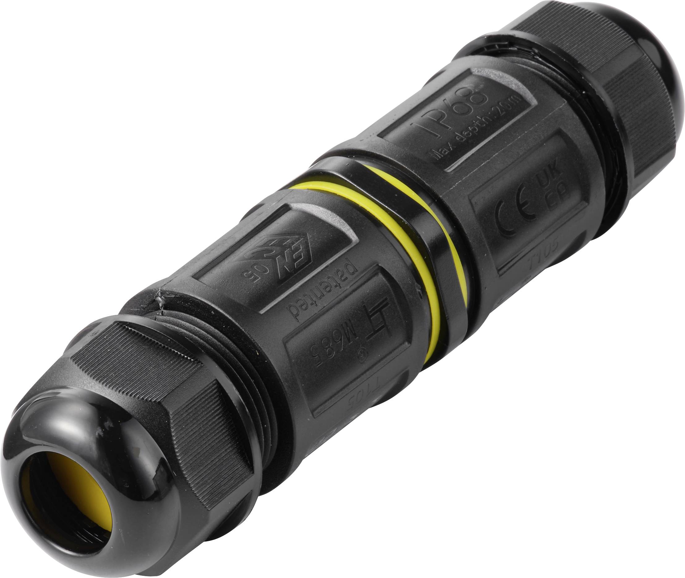 TRU COMPONENTS kabelverbinder IP68 waterdicht, push-in 5-polig, 0,5-4,0 mm&sup2; TC-14745244 Zwart  Inhoud: 1 stuk(s)