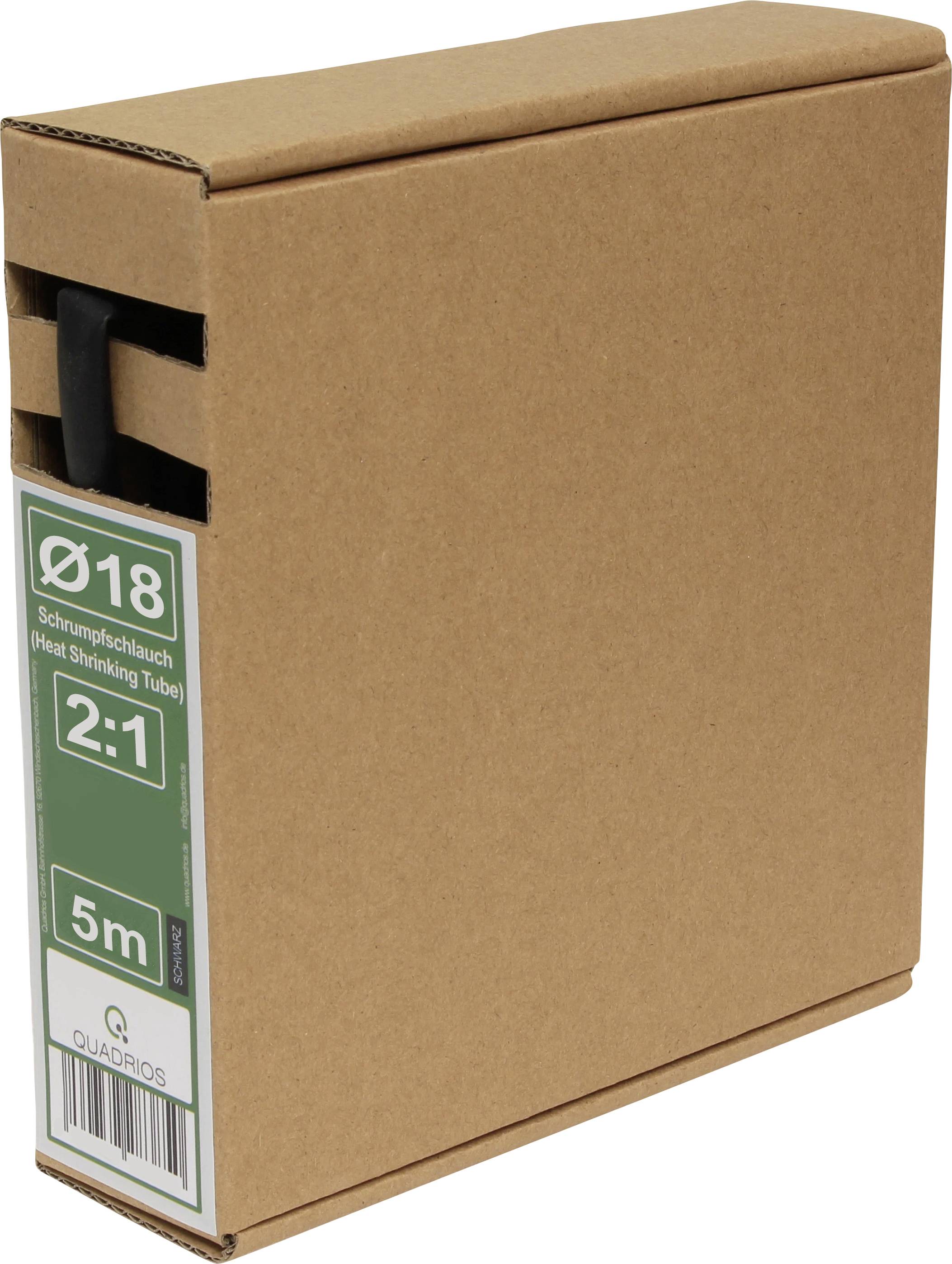 Quadrios 26CA776 Krimpkous zonder lijm Zwart 18 mm 9 mm Krimpverhouding:2:1 5 m