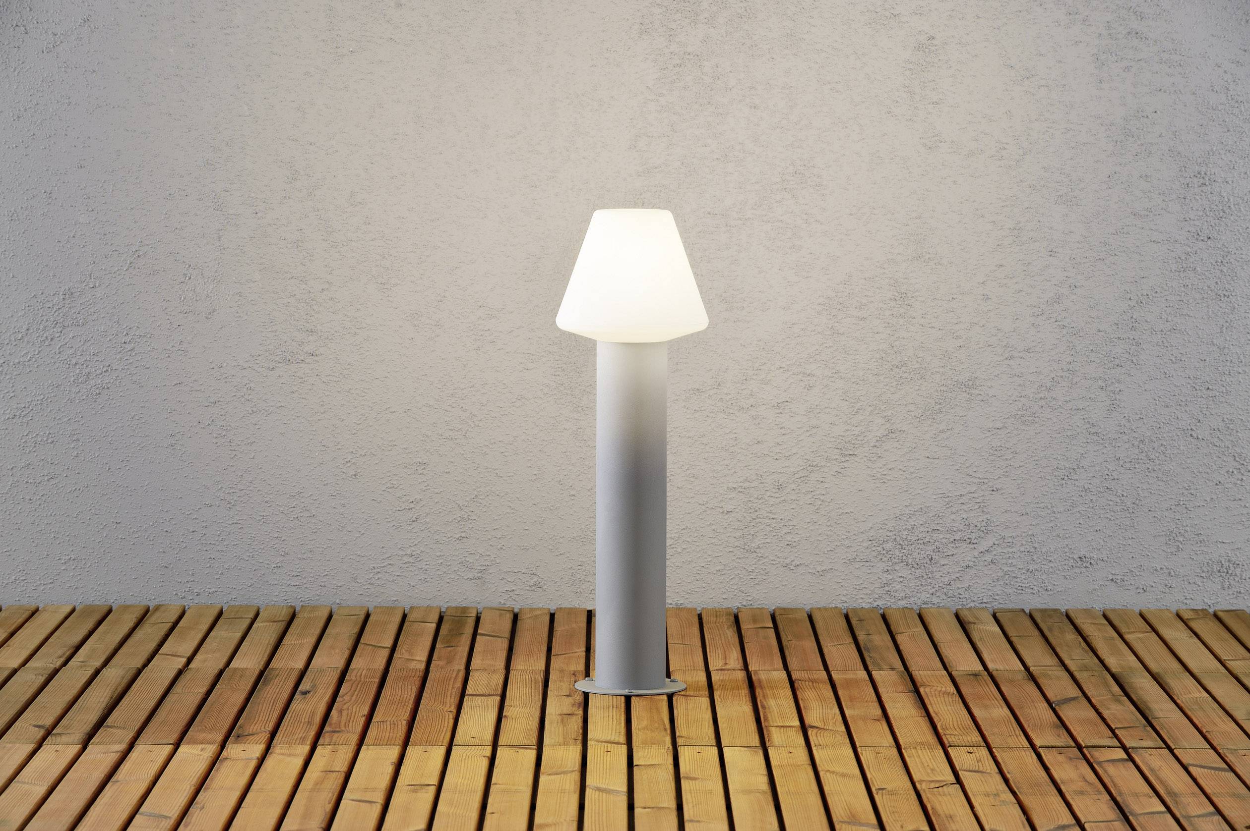 Konstsmide 7272-302 Barletta Staande buitenlamp Spaarlamp E27 18 W Acrylglas mat, Grijs