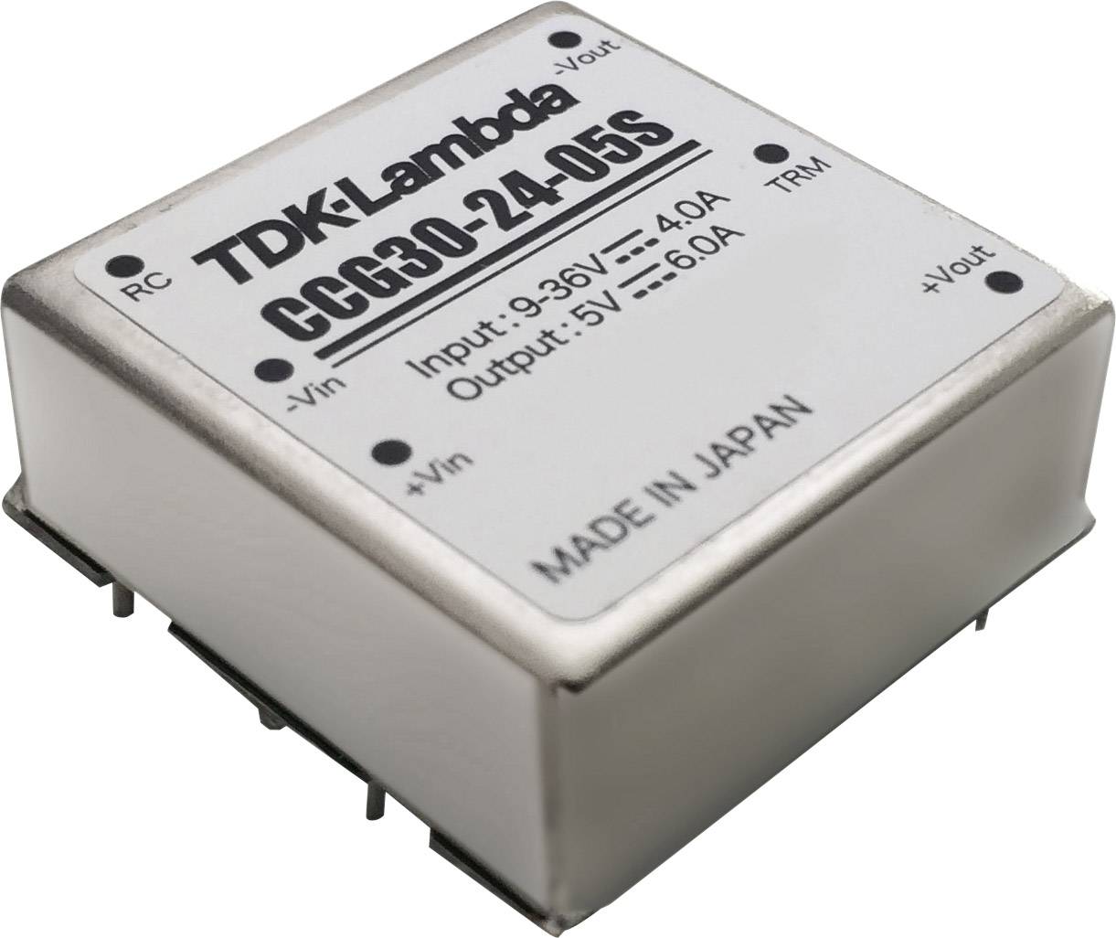 TDK-Lambda CCG30-24-12S DC/DC-converter, print 12 V 2.5 A 30.0 W Aantal uitgangen: 1 x Inhoud 1 stuk(s) afbeelding