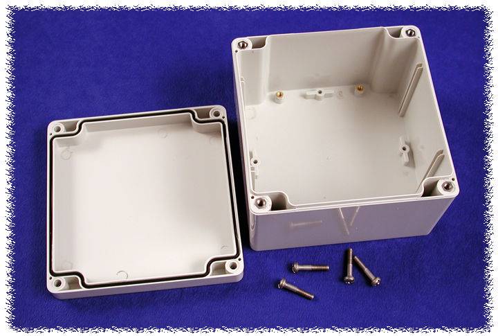 Hammond Electronics 1554P2GY Universele behuizing 120 x 120 x 80 Polycarbonaat Grijs 1 stuk(s)