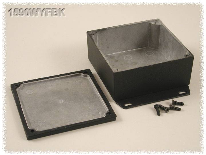 Hammond Electronics 1590WYFBK Universele behuizing 92 x 92 x 42 Aluminium Zwart 1 stuk(s)