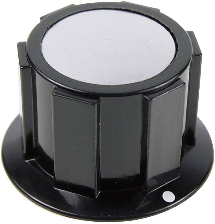 Cliff FC1622 FC1622 Draaiknop Zwart, Zilver (Ø x h) 25.4 mm x 15.1 mm 1 stuk(s)