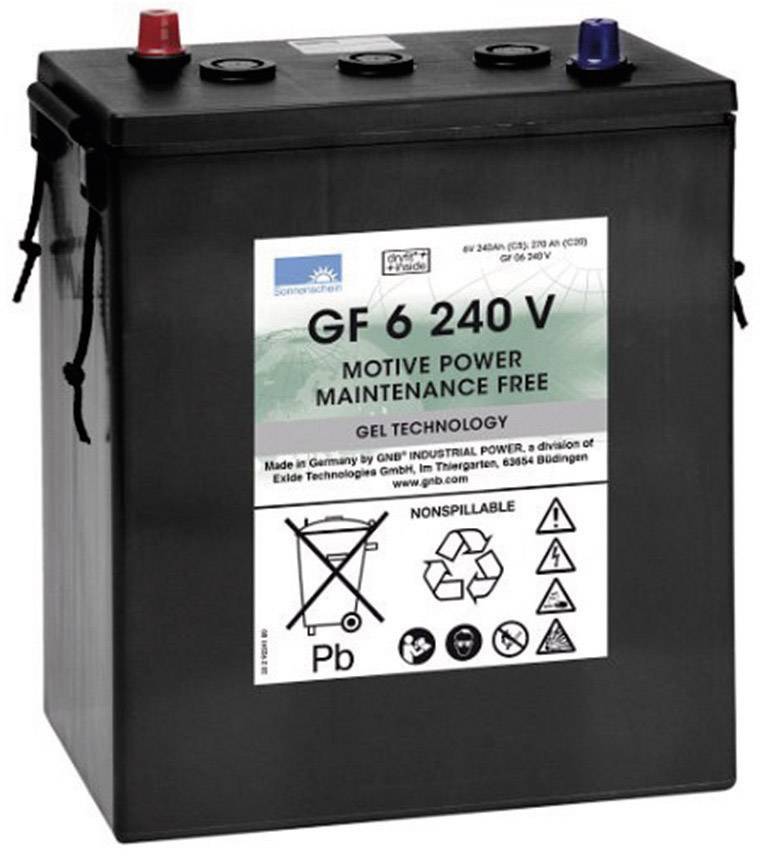 GNB Sonnenschein GF 06 240 V Loodaccu 6 V 240 Ah Loodgel (b x h x d) 311 x 358 x 183 mm Conuspool Onderhoudsvrij