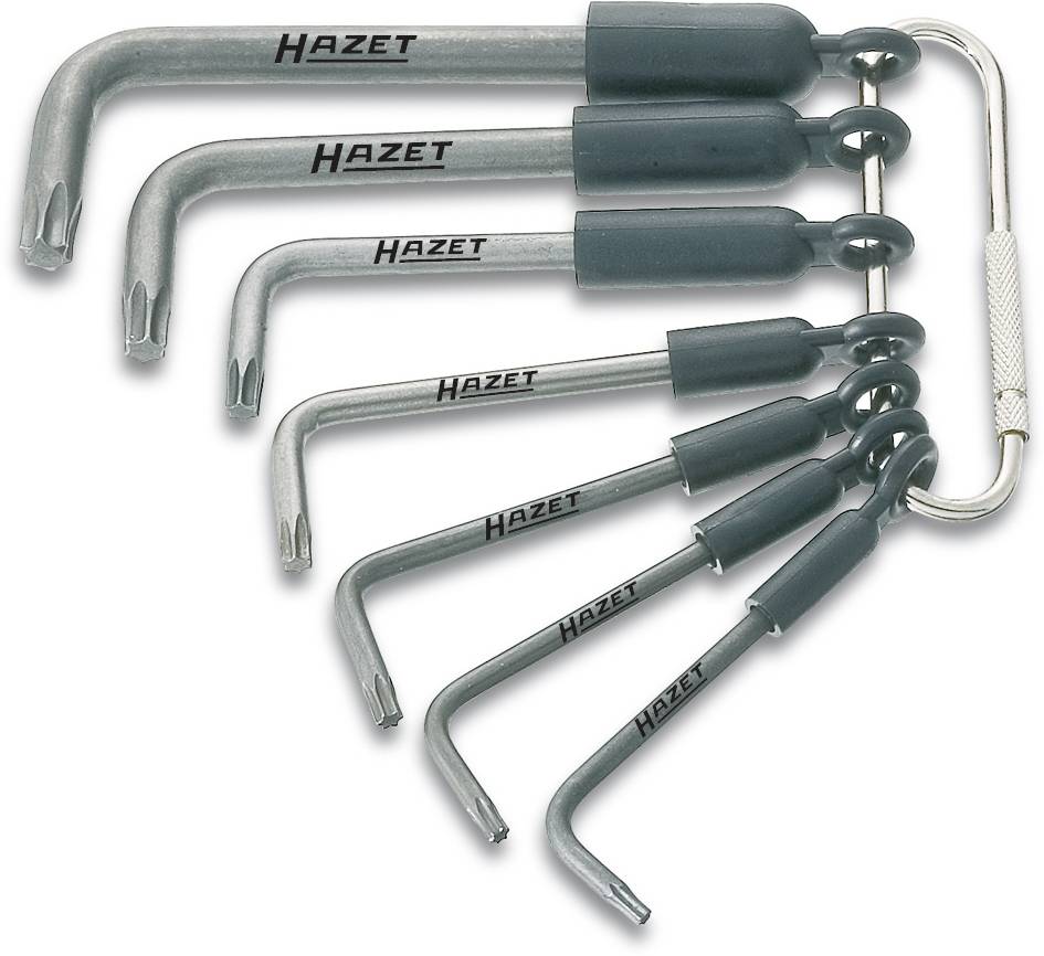 Hazet 2115-T/7R Binnen-Torx Haakse schroevendraaierset T 8, T 10, T 15, T 20, T 25, T 30, T 40 7-delig