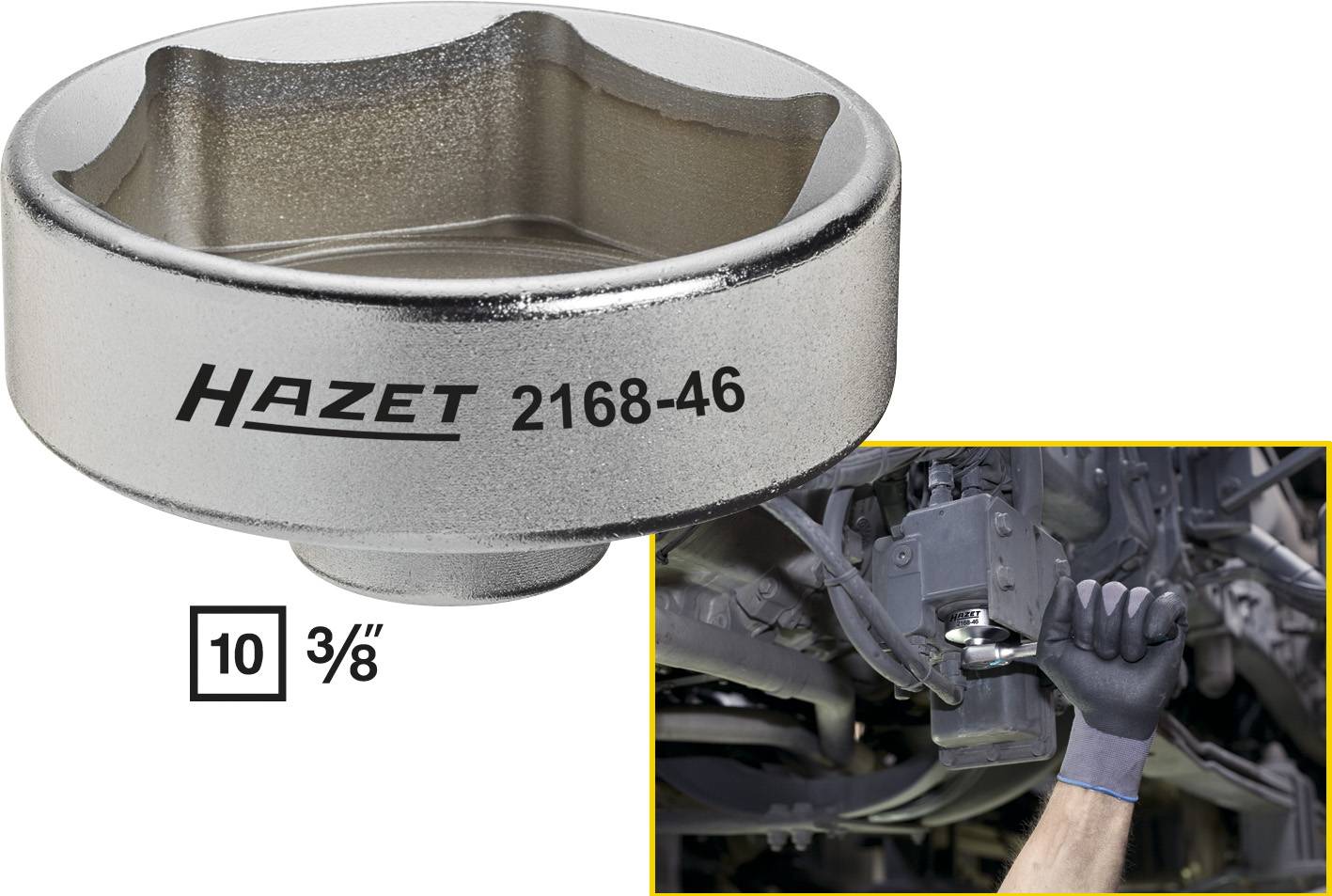 Hazet 2168-46 Oliefiltersleutel (3/8)