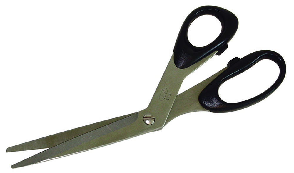 C.K Universele schaar voor trim of snij werk, gebogen lateraal voor het werken op vlak terrein, met dubbel handvat gat, 210 mm lengte C8431