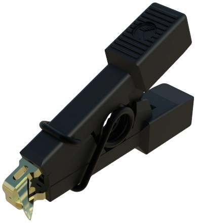 SKS Hirschmann MICRO-SMD CLIP 1 Morsetto a coccodrillo Connettore 0,64 mm Ohne Messkategorie Nero