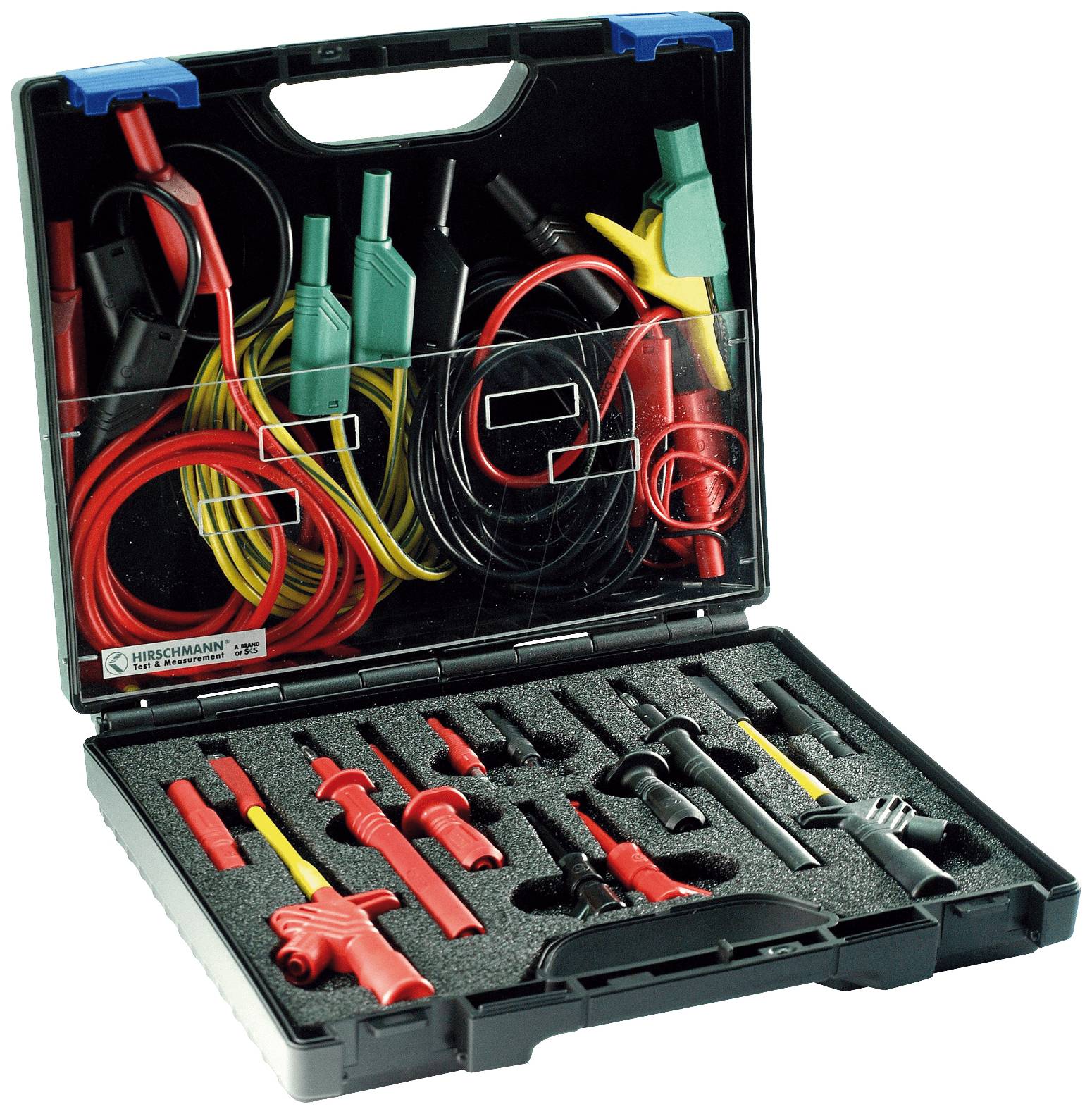 SKS Hirschmann PMS SKS Elektroinstallation Kit morsetti a clip/coccodrillo isolati Connettore 4 mm, Connettore 2 mm CAT III 1000 V Nero, Rosso, Giallo