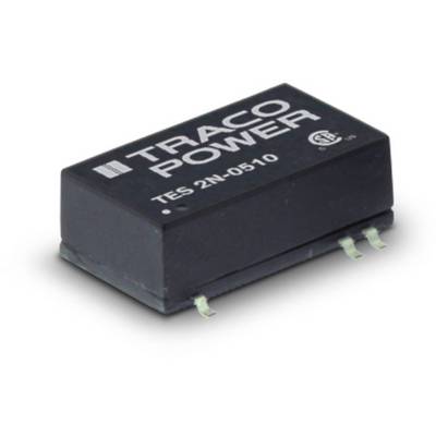 Modul Traco Power TES 2N-0510, elektronická súčiastka používaná na konverziu napätia, s tromi kontaktnými kolíkmi.