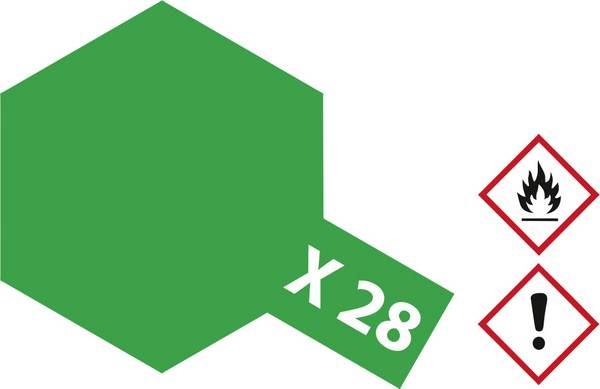 Tamiya akrylová farba parková zelená (lesk) X-28 sklenená nádoba 23 ml