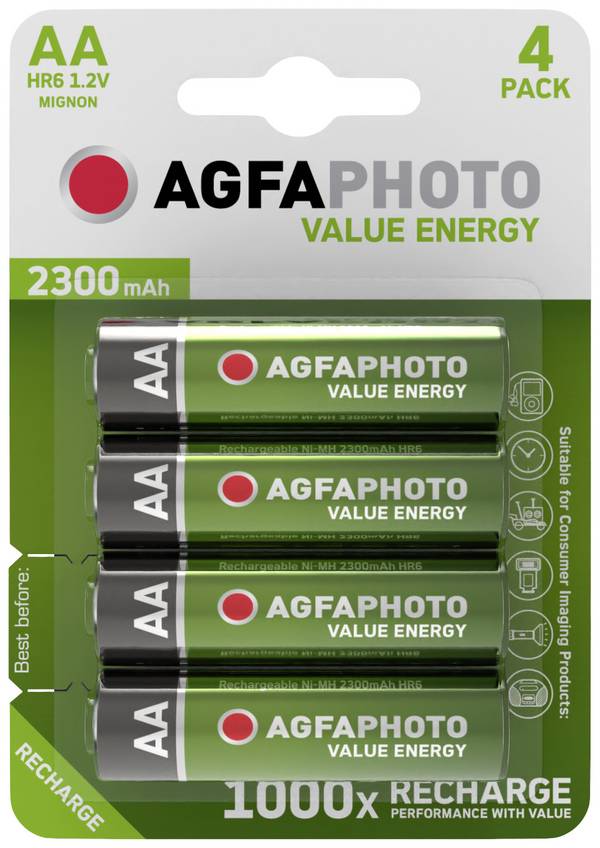 AgfaPhoto HR06 tužkový akumulátor typu AA  Ni-MH 2300 mAh 1.2 V 4 ks