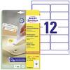 Avery-Zweckform L4743REV-25 99.1 x 42.3 mm papier biela 360 ks premiestniteľné univerzálne etikety atrament, laser, kópie