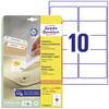 Avery-Zweckform L4744REV-25 96 x 50.8 mm papier biela 300 ks premiestniteľné univerzálne etikety atrament, laser, kópie