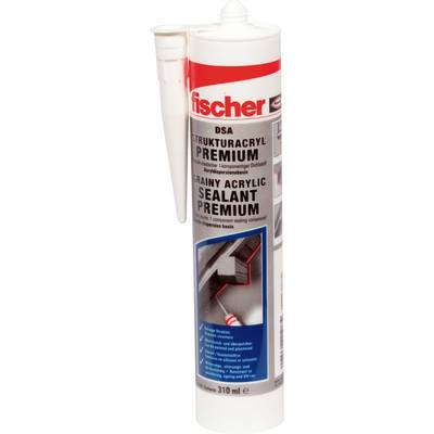 Kartuša s akrylátovým tesniacim prostriedkom 'fischer Štruktúrny akryl Premium' pre tesniace aplikácie, 310 ml. Vhodná na trhliny a škáry.