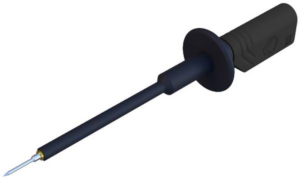 Hirschmann Test & Measurement PRUEF 1610 FT Au  sw bezpečnostný skúšobný hrot zásuvkový konektor 2 mm CAT II 1000 V čierna  1 ks