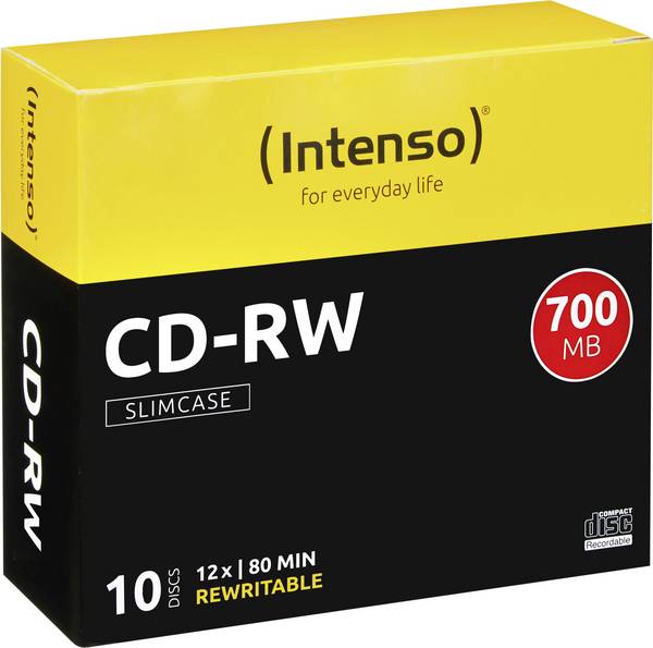 Intenso 2801622 CD-RW 700 MB 10 ks SlimCase prepisovateľné